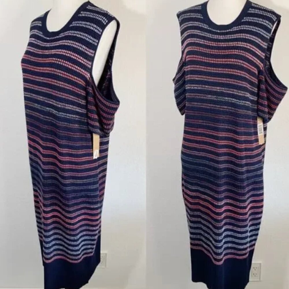 Rachel Rachel Roy | Space Dye Striped Midi Dress - Picture 5 of 6